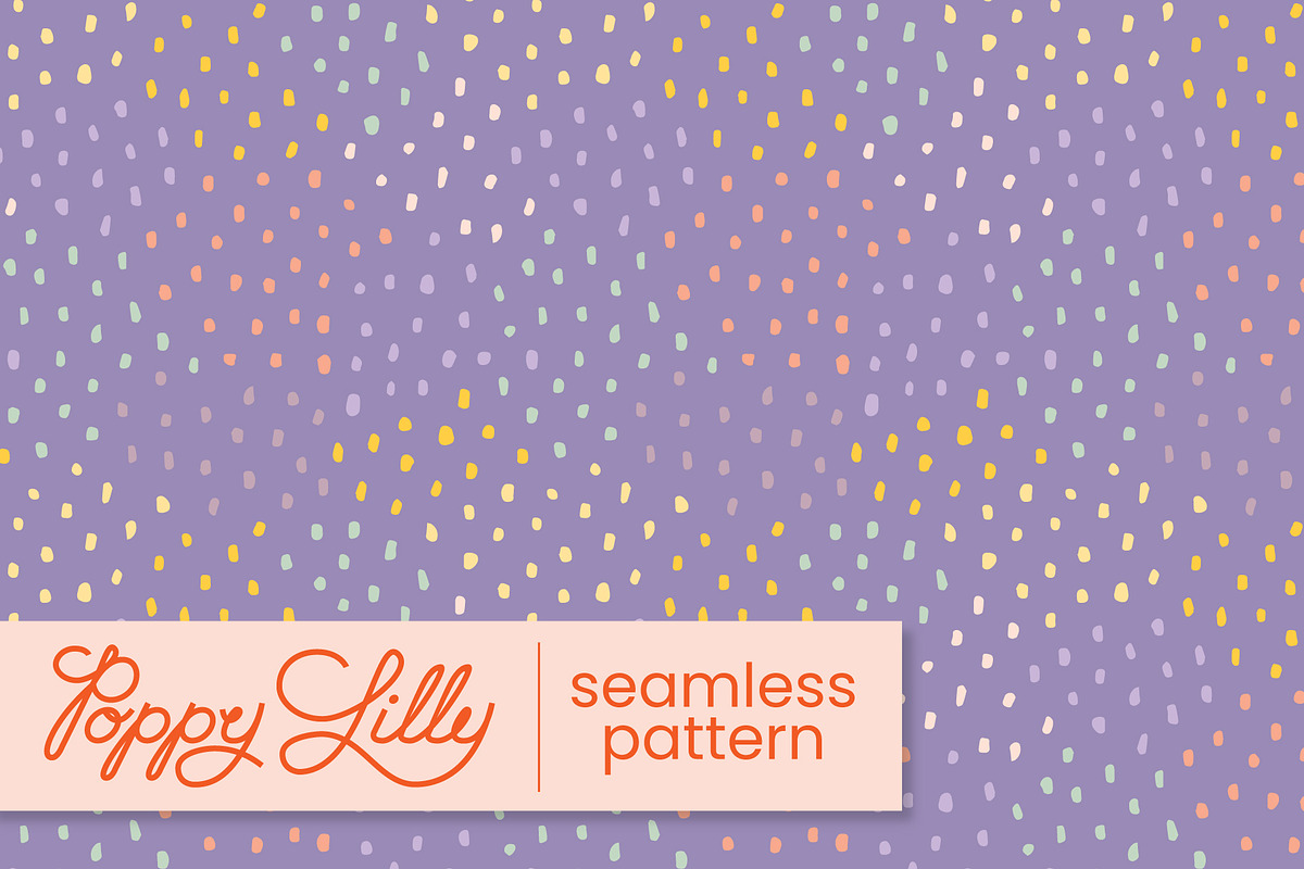 Purple Pastel Sprinkle Pattern, a Pattern Graphic by Poppy Lilly