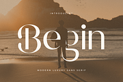 Begin - Modern Luxury Sans Serif, a Sans Serif Font by Sensatype (Thumbnail 1 of 16)