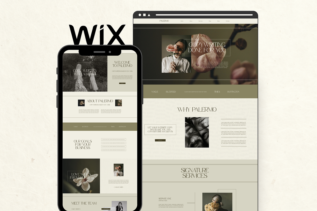 Wix Website Template Small Business, a Wix Template by Branding Babe Co. (Photo 1 of 10)