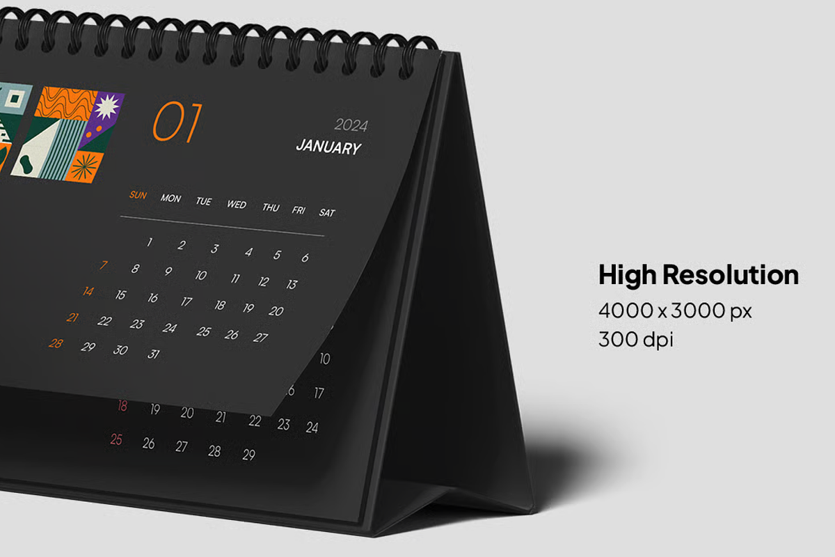 Desk Calendar Mockup Set, a Mockup by graphicsauce (Photo 4 of 4)