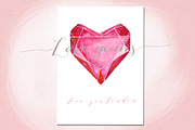 Hearts gems. Valentine clipart, an Illustration by LABFcreations (Thumbnail 6 of 9)