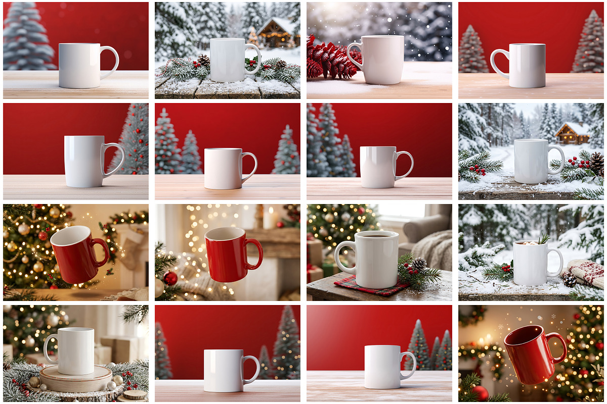 Christmas Mug Mockup, a Merchandise Mockup by Forhadx5 (Photo 3 of 4)