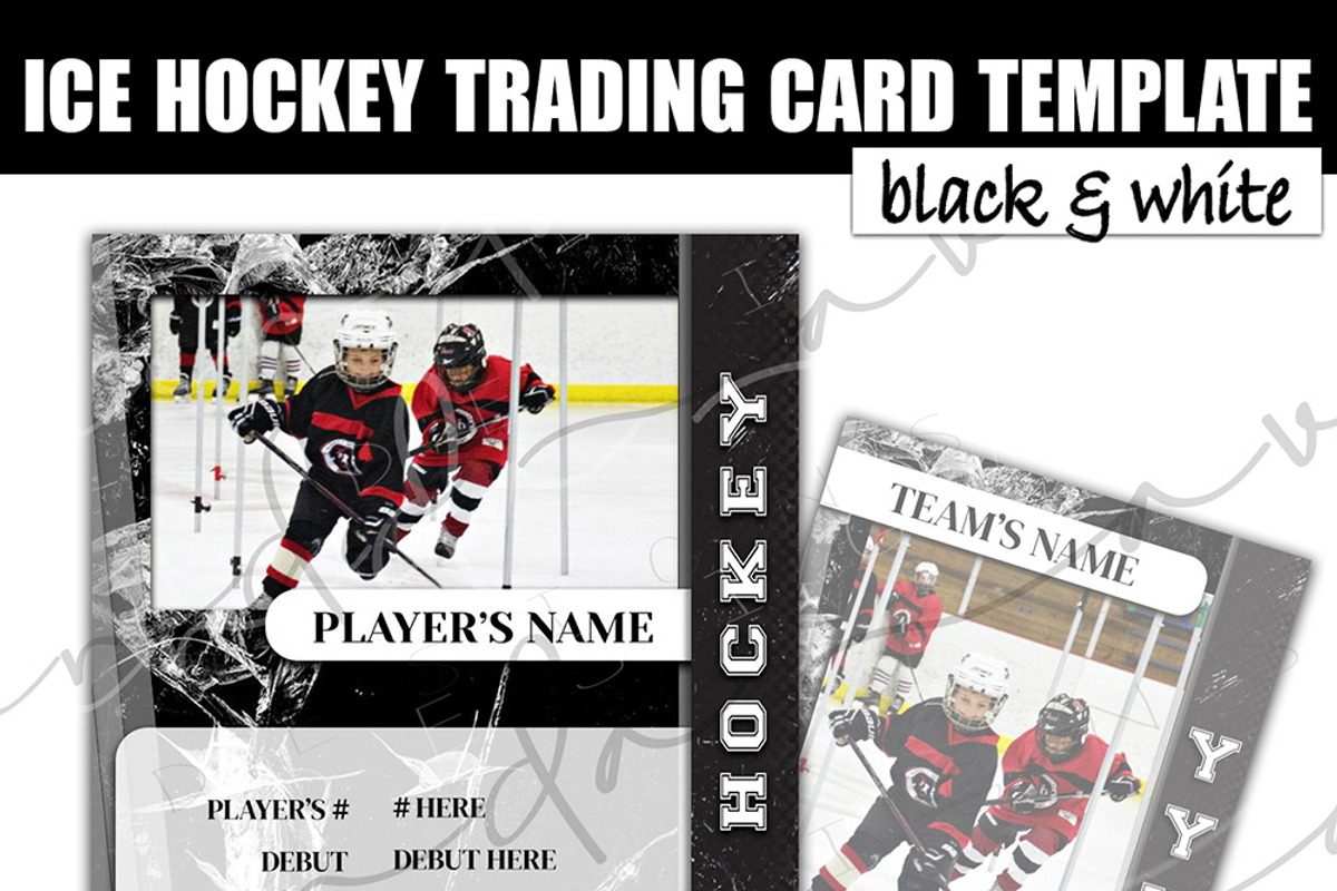 Ice Hockey Trading Card Template, a Card Template by Brenda Avila Designs (Photo 2 of 2)