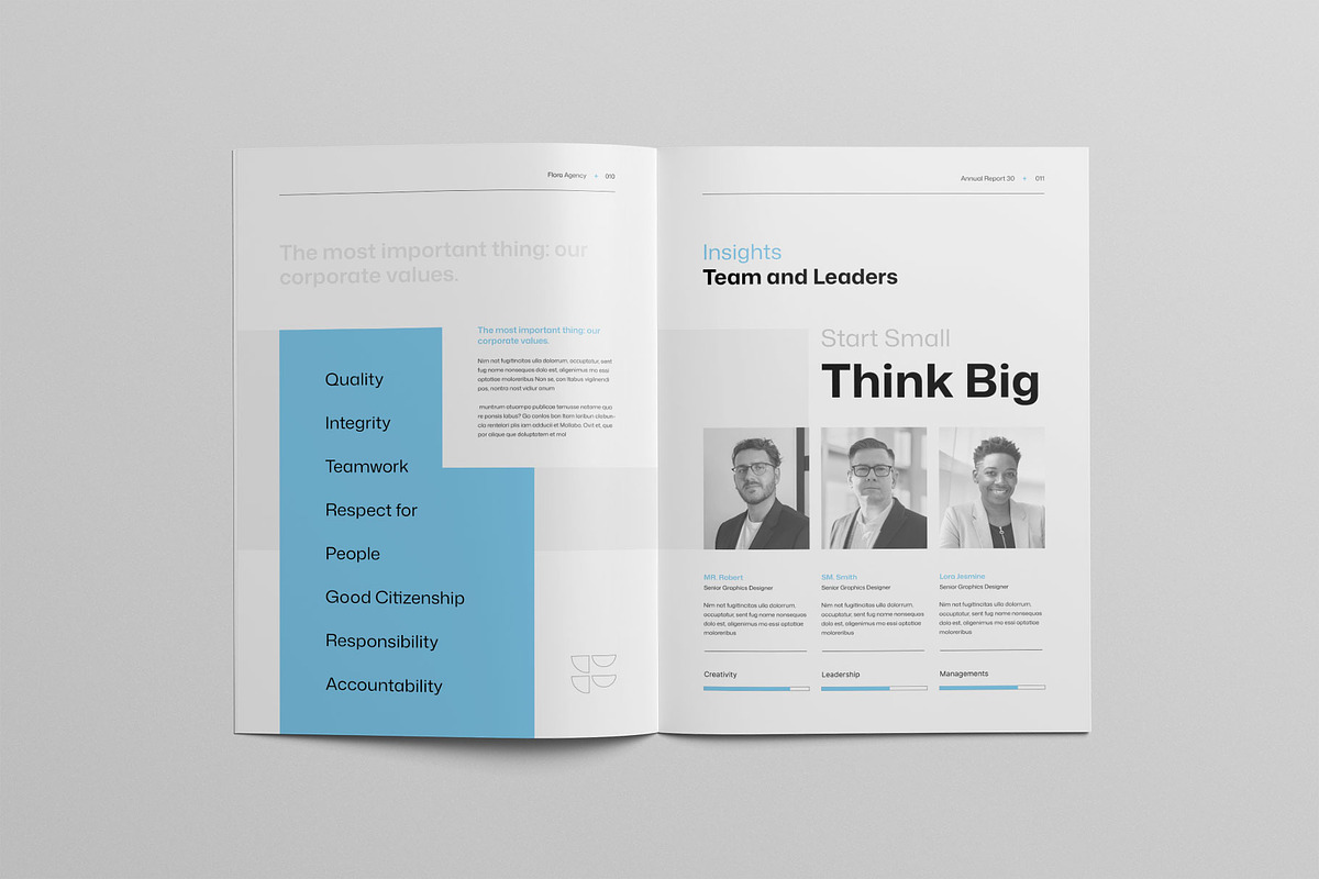 FLORA | Annual Report Template, a Brochure Template by KreateTribe (Photo 4 of 9)