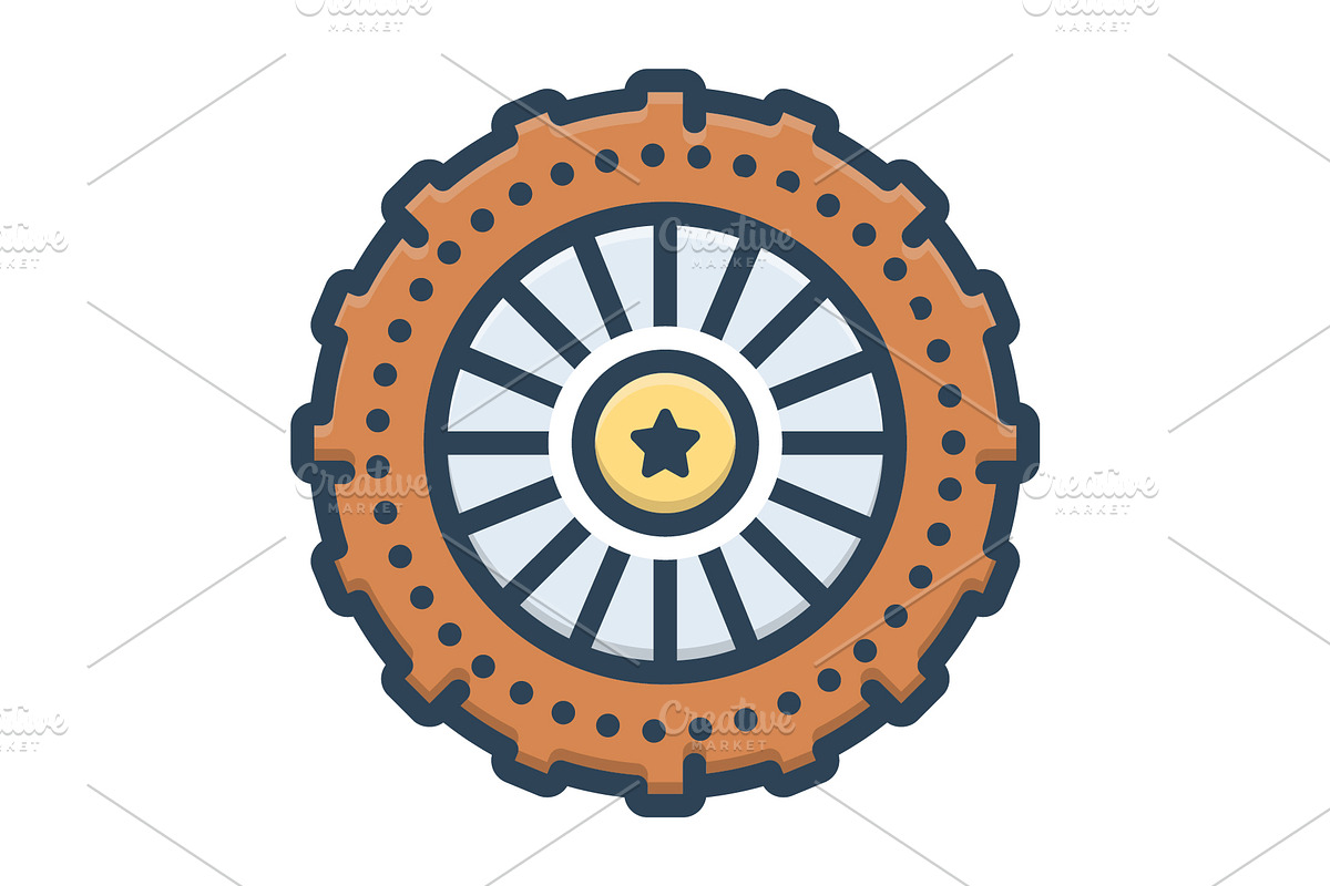 Wheel wagon color icon, a Duotone Icon by Creative priyanka