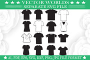 Short Sleeve Tshirt SVG, Tshirt SVG, an Object Graphic by VectorWorlds (Thumbnail 1 of 3)