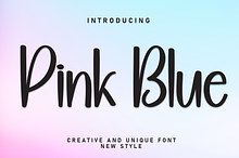 Pink Blue | Script Font