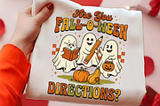 Ghosts with book, pencil, candy, a Seasonal Illustration by CrexoraLab (Thumbnail 2 of 4)