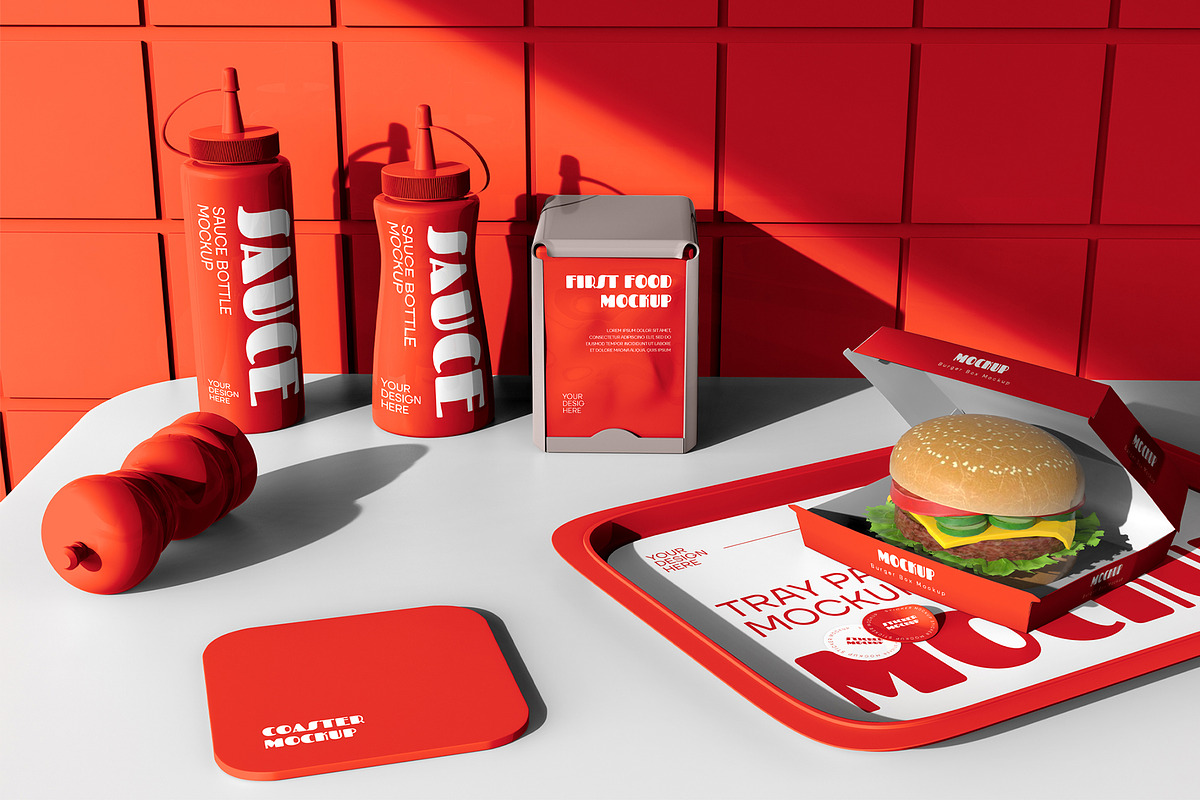Sauces Bottle Mockup Set, a Product Mockup by graphypix (Photo 1 of 4)