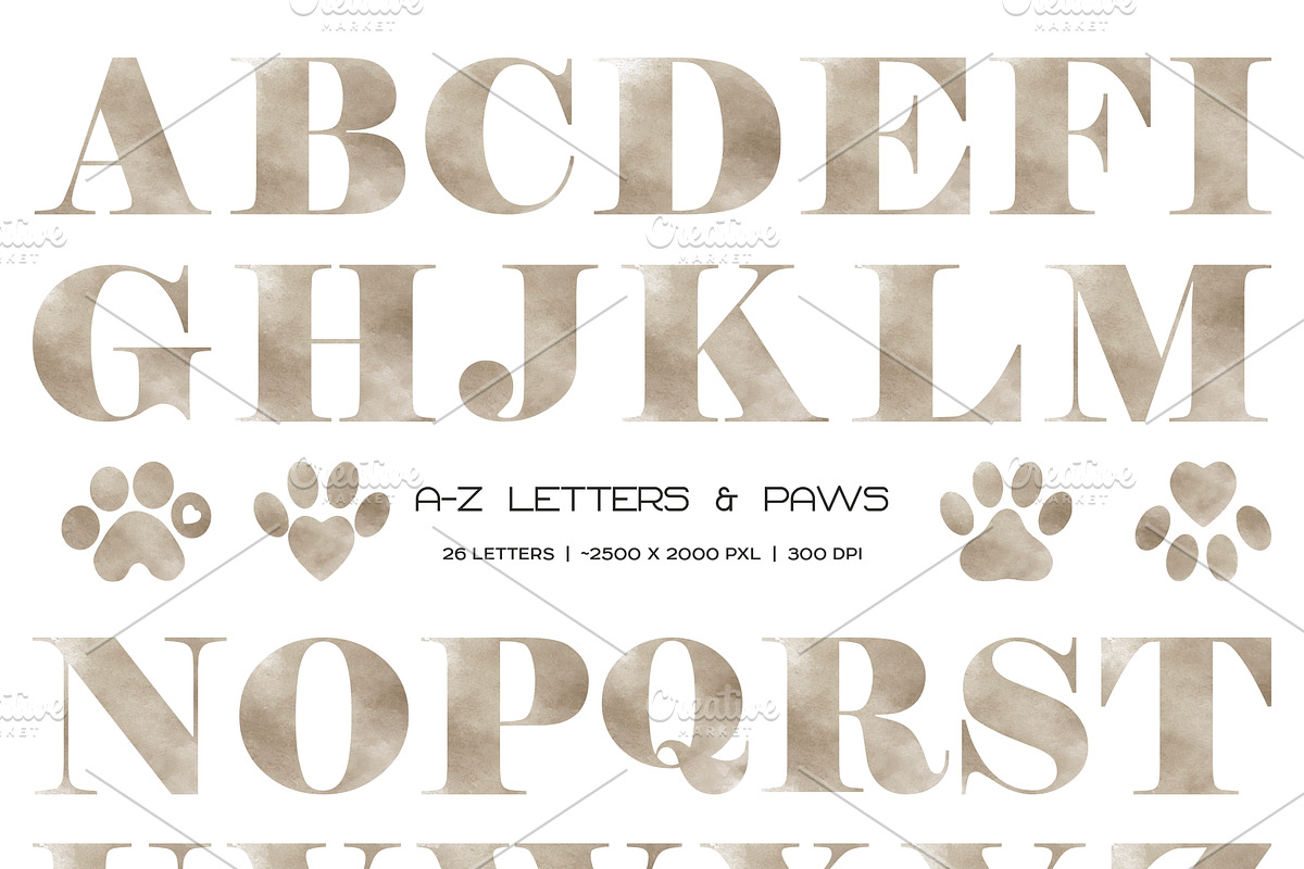 Watercolor alphabet dog breeds set, an Animal Illustration by Art and Funny (Photo 3 of 5)
