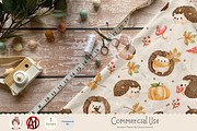 Autumn Hedgehog Seamless Pattern PNG, a Pattern Graphic by Chonnieartwork (Thumbnail 4 of 5)