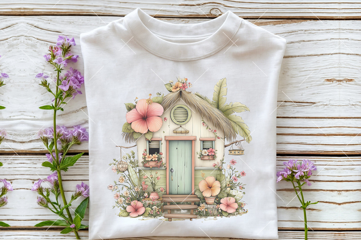 Whimsical Summer Beach Hut Clipart, an Illustration by OK Design (Photo 5 of 6)