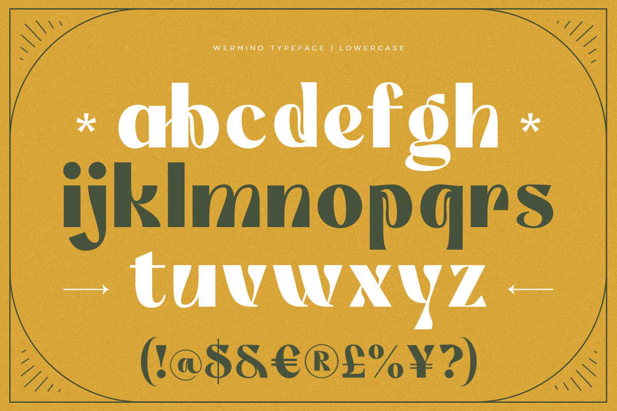 Wermino | Display Typeface, a Serif Font by Pentagonistudio (Photo 9 of 11)