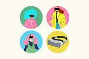 VR GIRLS WOMEN IN TECH ILLUSTRATIONS, a Technology Illustration by Jill Adams (Thumbnail 8 of 11)