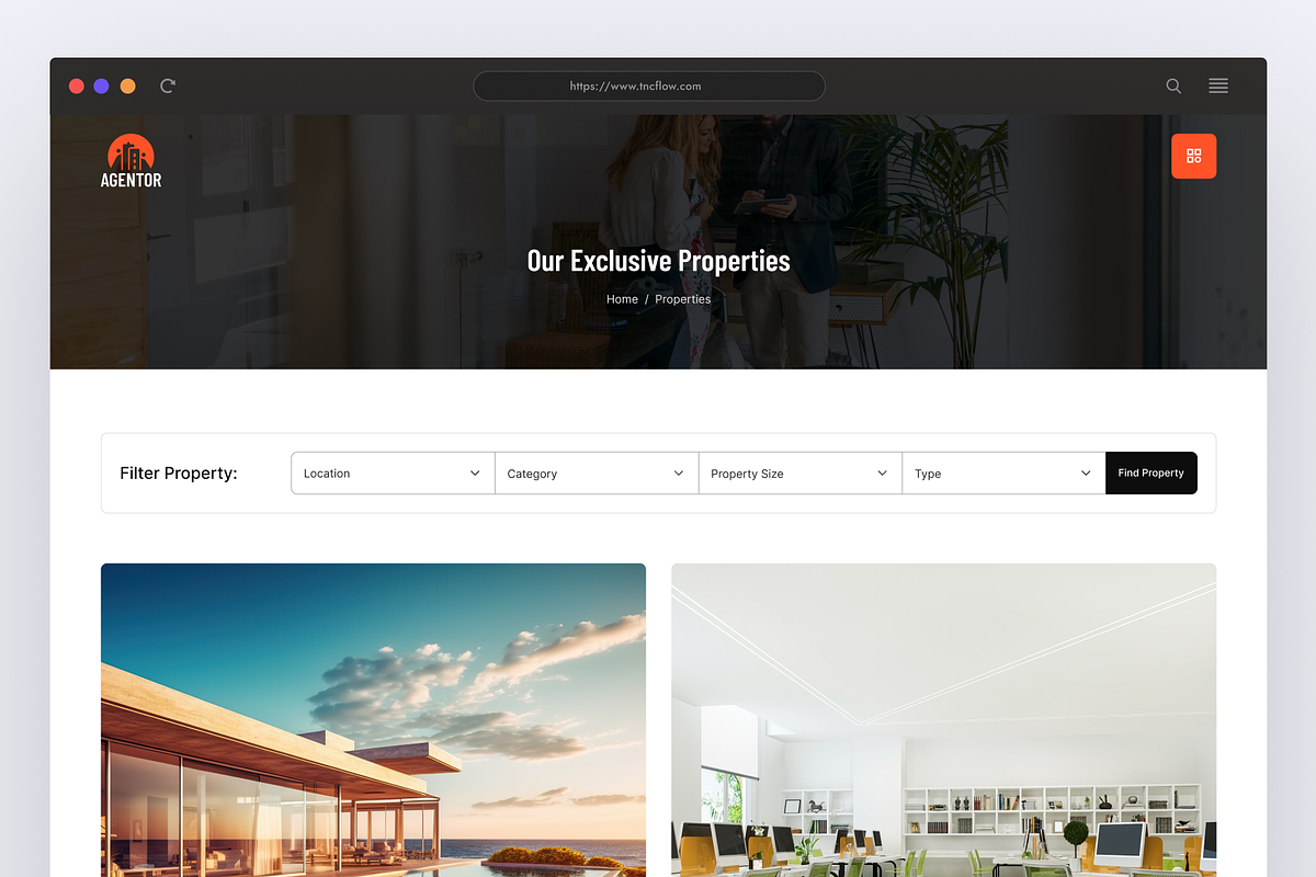 Agentor - Real Estate Website Template preview 2