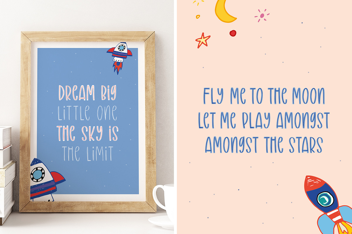 Astronaut Font, a Font by Lollipop Hand Drawn (Photo 2 of 7)
