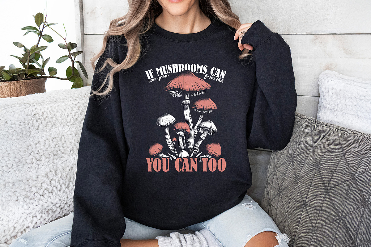 Funny Motivational Mushroom Quote, an Illustration by SharpMarketplace (Photo 3 of 5)