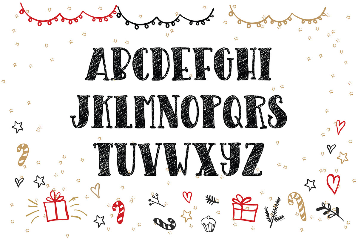 Polar Bear-Christmas Typeface preview 2