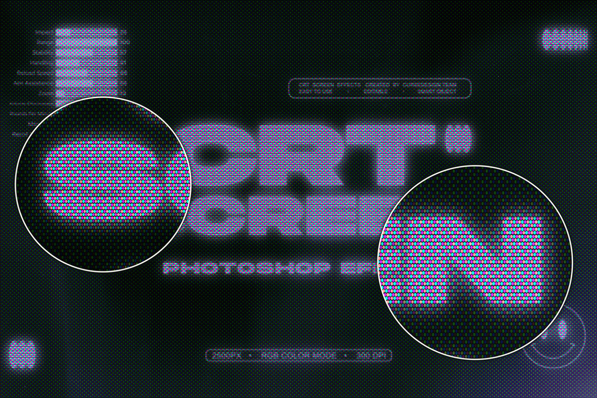 CRT Screen l Monitor Text Effects, a Layer Style Add-On by Cursedesign