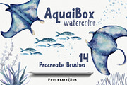 14 Procreate Watercolor Brushes, a Brush Add-On by ProcreateiBox (Thumbnail 1 of 8)