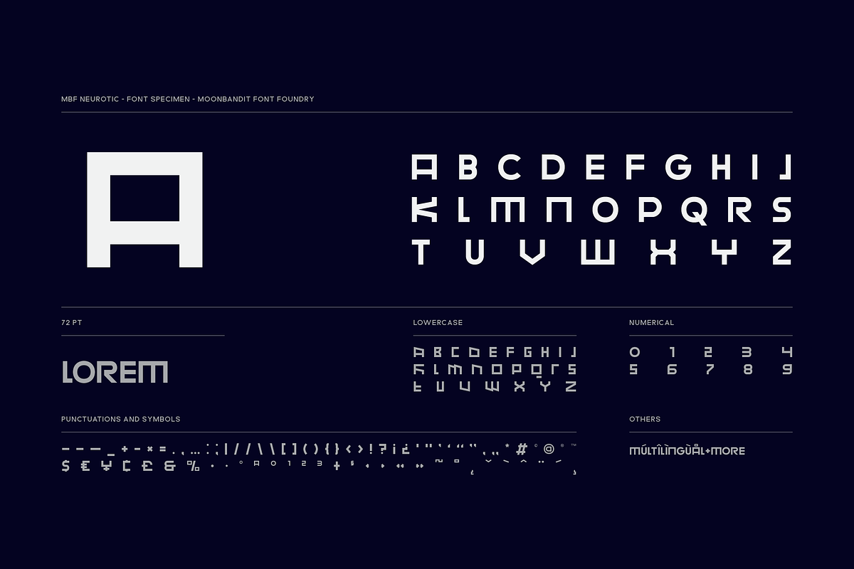MBF Neurotic - Experimental square, a Sans Serif Font by MoonBandit (Photo 3 of 5)