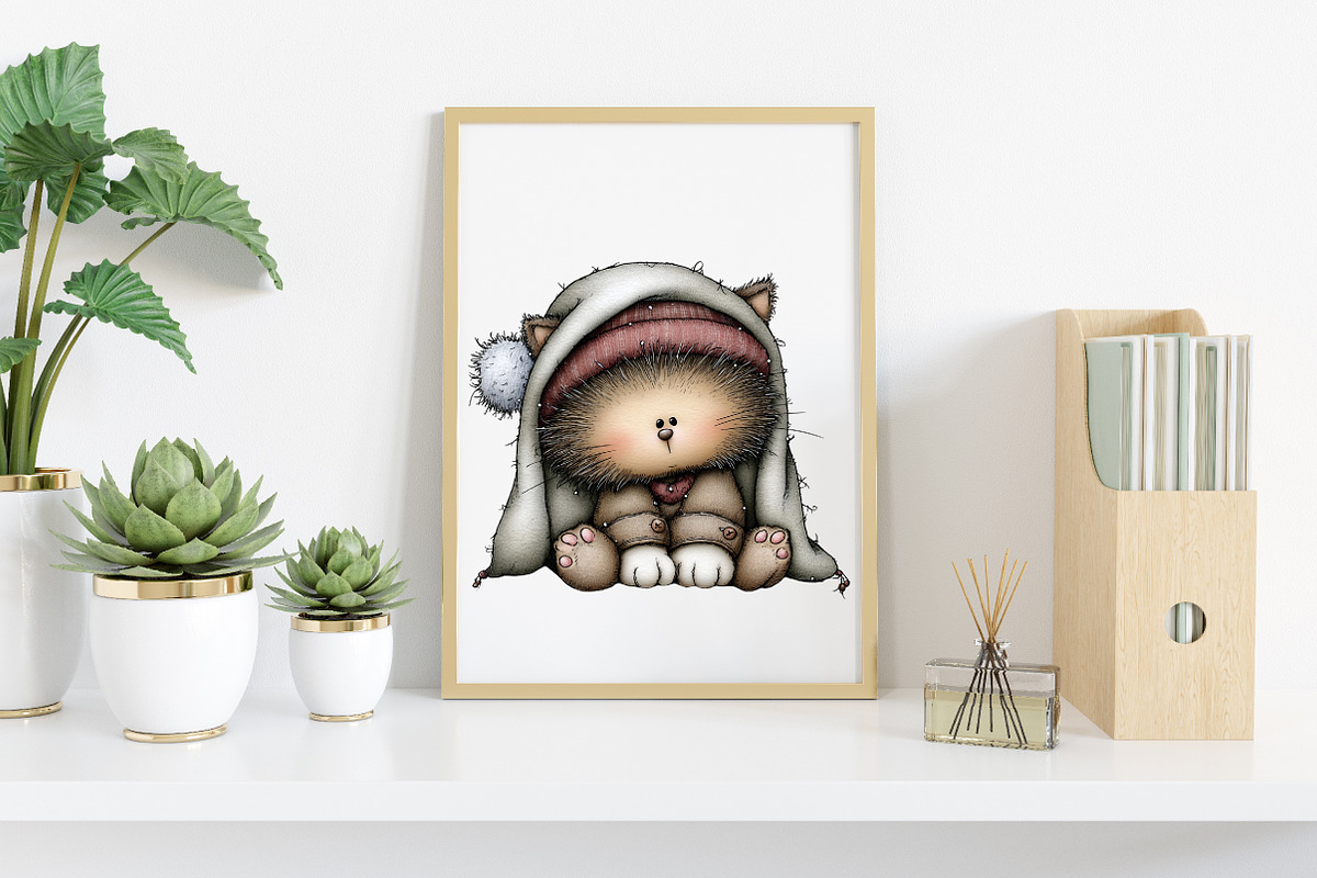 Whimsical Cute Cat Clipart Bundle, an Illustration by Canvas Craft (Photo 6 of 7)