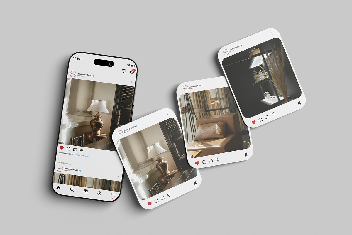 Realistic Social Media Mockup PSD, an Advertising Mockup by MA-KING_ART (Photo 5 of 5)