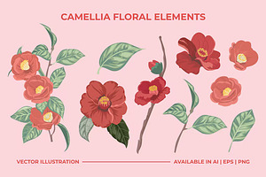 Camellia Floral Elements
