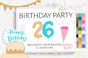 Birthday stamps, air balloon stamps