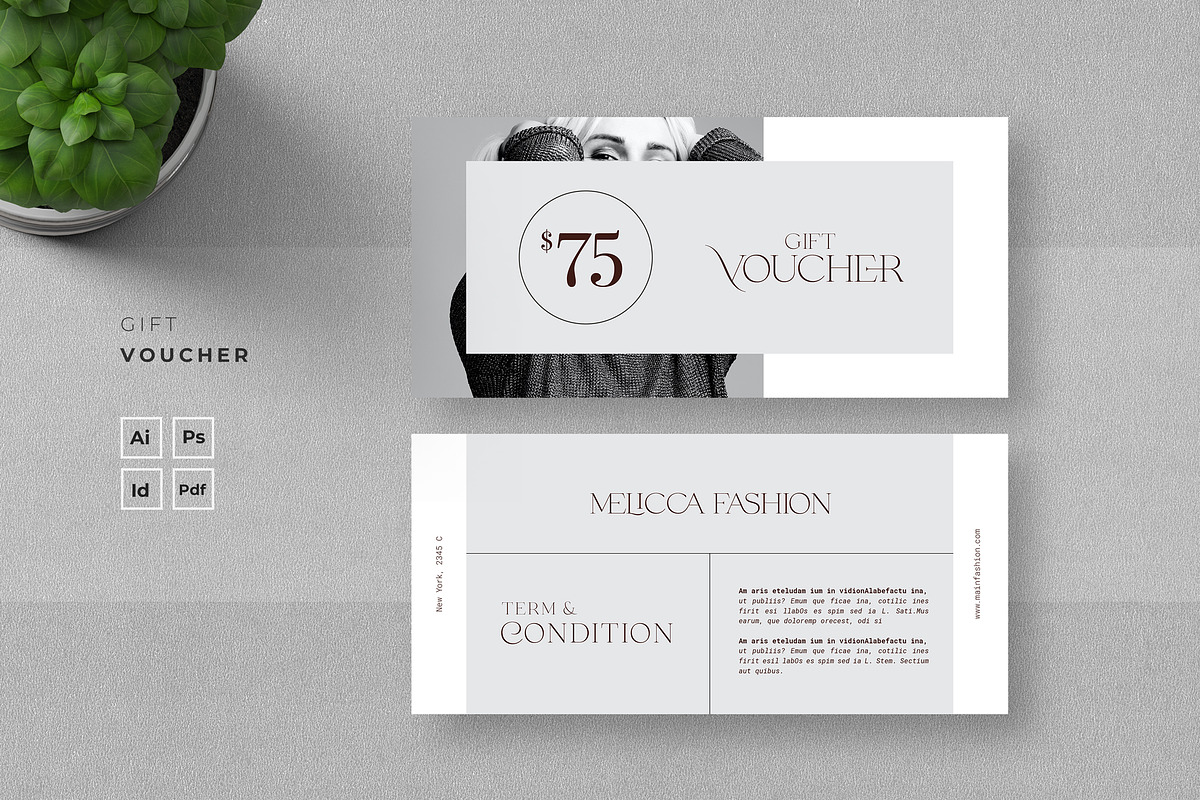 Minimal Gift Voucher, a Card Template by Ahsanjaya (Photo 1 of 3)