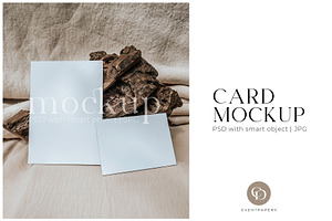 Card Mockup 5x7, 5.5x4.25
