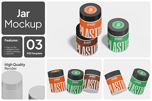 Plastic Stain Remover Jar Mockup, a Packaging Mockup by Unerispace