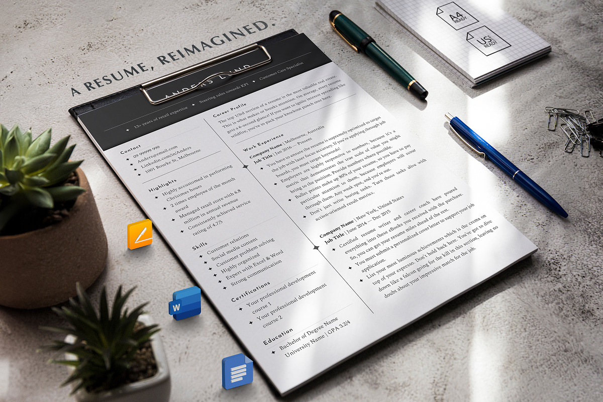 Professional Resume Template Word, a Resume Template by Career Canvas (Photo 12 of 13)
