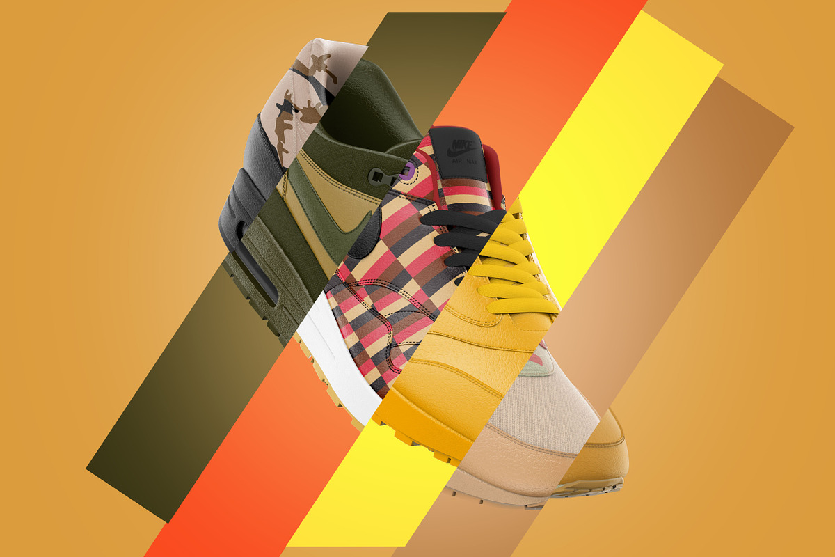 Nike Air Max 1 - Mockup, an Advertising Mockup by XFeatures (Photo 6 of 10)