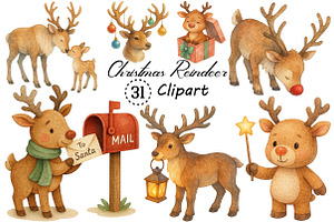 Cute Christmas Reindeer Sublimation, an Illustration by Creative Art