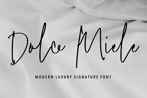 Dolce Miele - Casual Signature, a Font by tebaltipislab