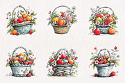 Summer Fruit Basket Clipart, an Illustration by CreationArt (Thumbnail 7 of 7)