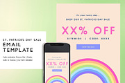 St. Patricks Day Sale Email Template, an Email Template by KikiBunnyCreative (Thumbnail 1 of 7)