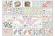 Vintage Rose Clipart Bundle, an Object Graphic by Elen-Lane (Thumbnail 3 of 3)