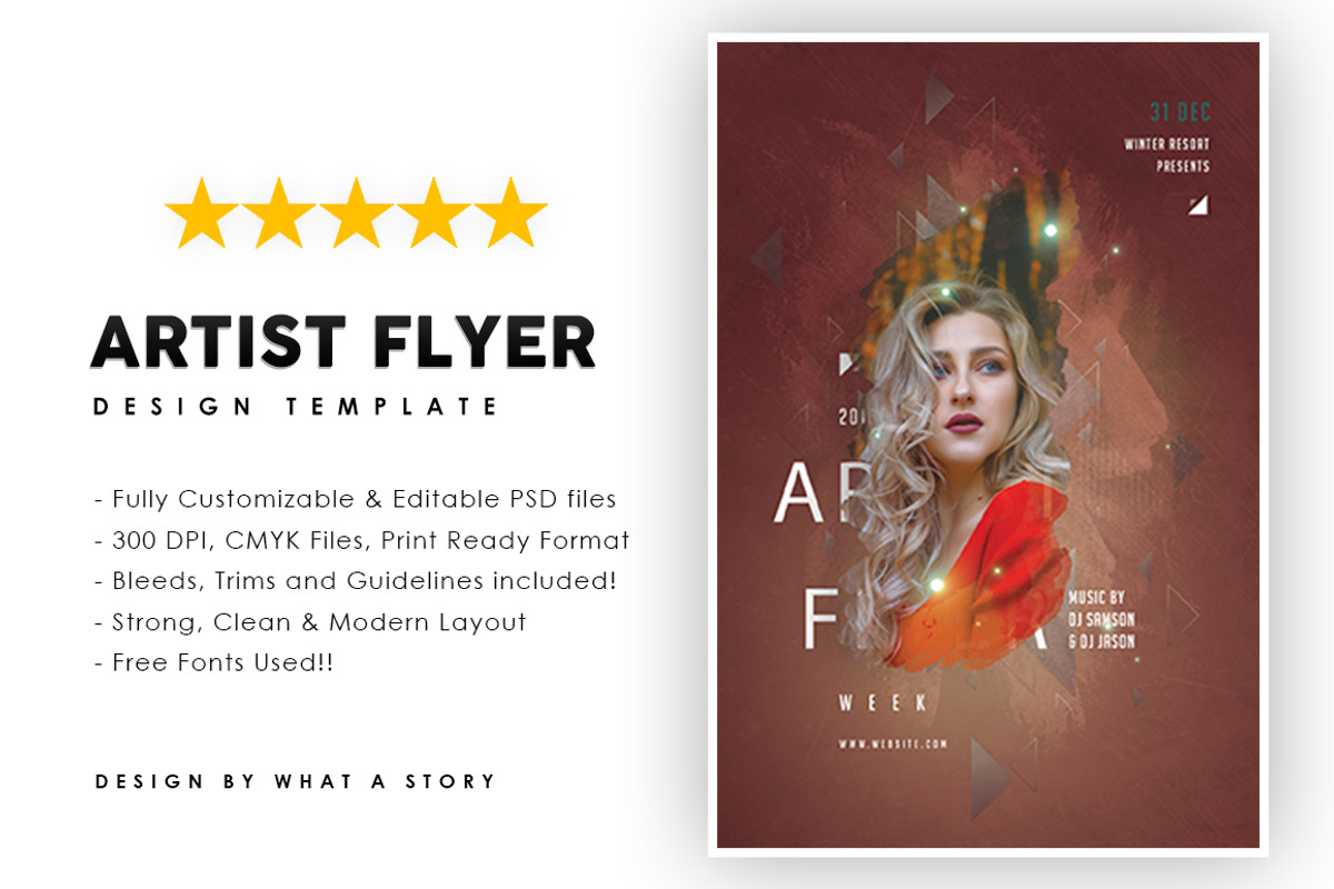 Artist Flyer, a Flyer Template by What a Story (Photo 1 of 2)