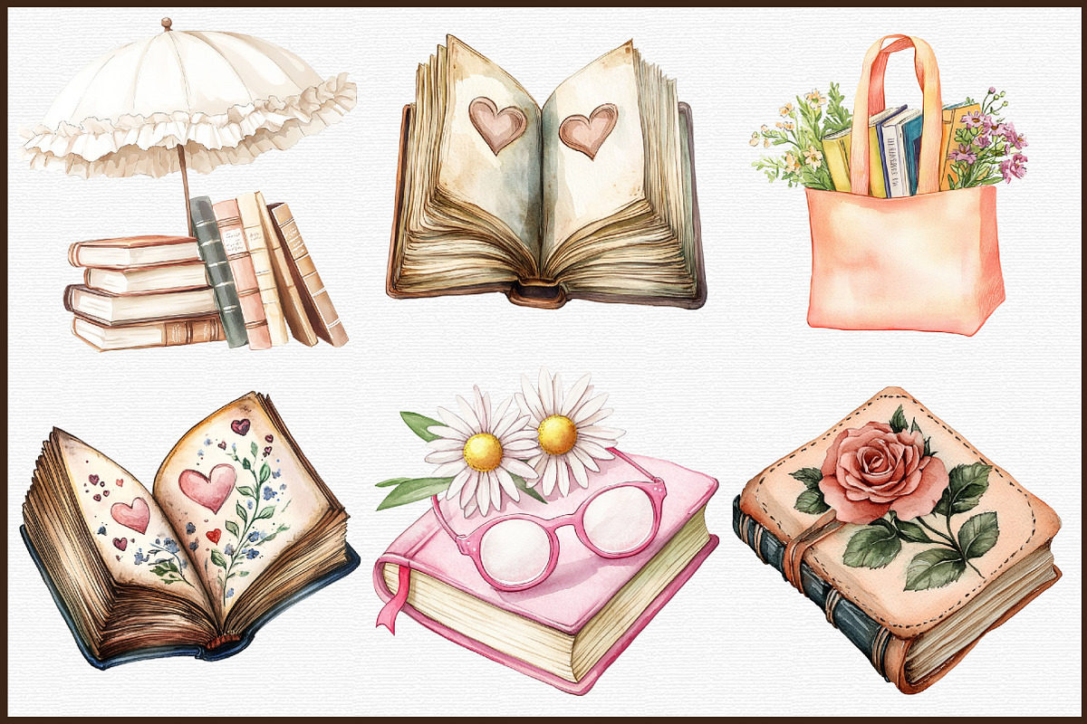 Coquette Summer Reading Clipart, an Illustration by Sublimation Artist (Photo 3 of 6)