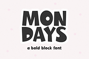 Mondays | Cute Block Font, a Sans Serif Font by KA Designs (Thumbnail 1 of 10)