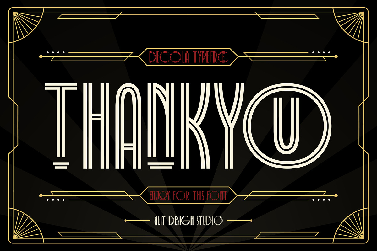 Decola Art Deco Typeface, a Serif Font by alit design (Photo 15 of 15)