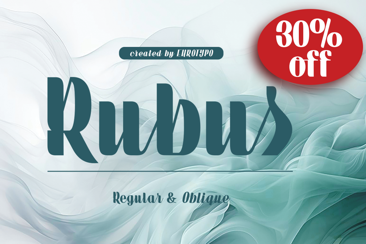Rubus, a Script Font by Eurotypo (Photo 1 of 6)