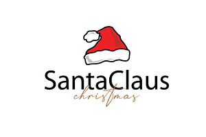 Santa hat logo design Christmas day, a Branding & Logo Template by Maylianaw28