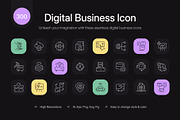 300 Digital Business Icons, an Outline Icon by Prosymbols (Thumbnail 1 of 10)