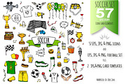 57 SOCCER color hand drawn symbols!, a Graphic by Natasha-Pankina.com (Thumbnail 1 of 7)