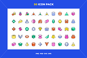 3d shapes icons, an Outline Icon by Wencory (Thumbnail 1 of 2)