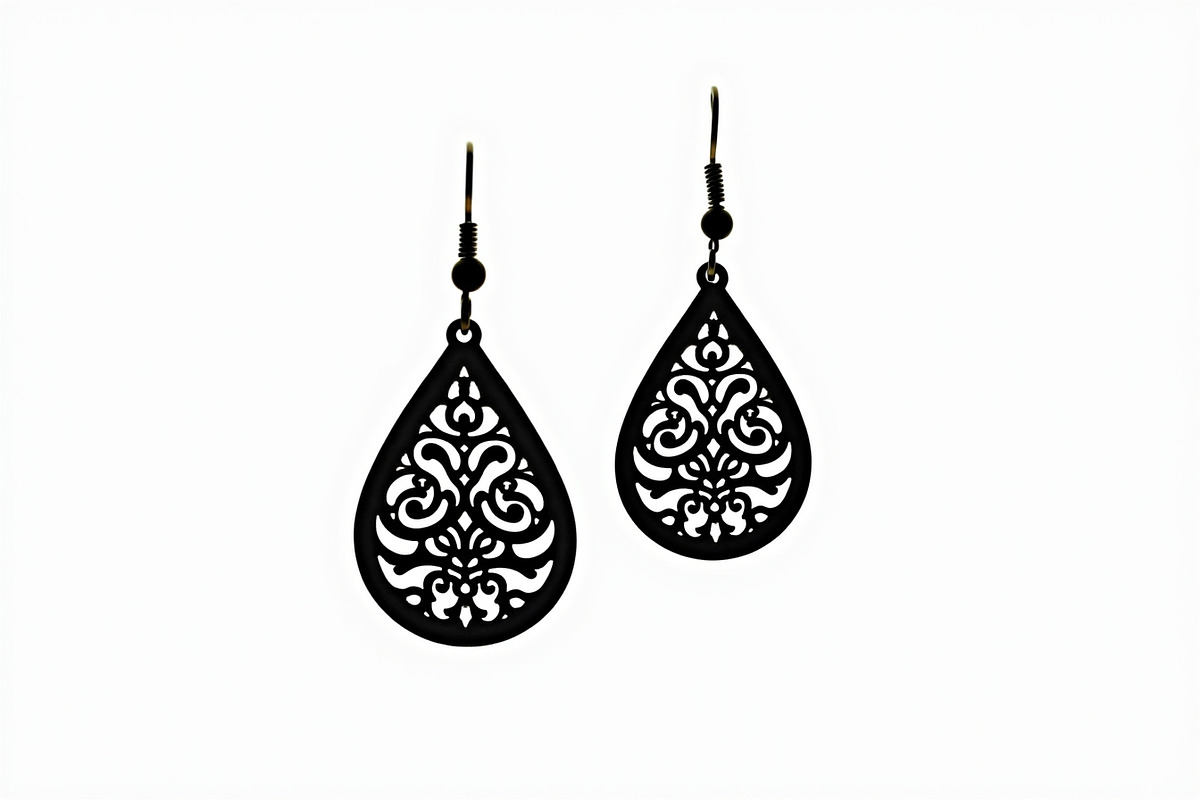 Leaf Earring Silhouette Bundle, a Pattern Graphic by jahid234 (Photo 11 of 13)