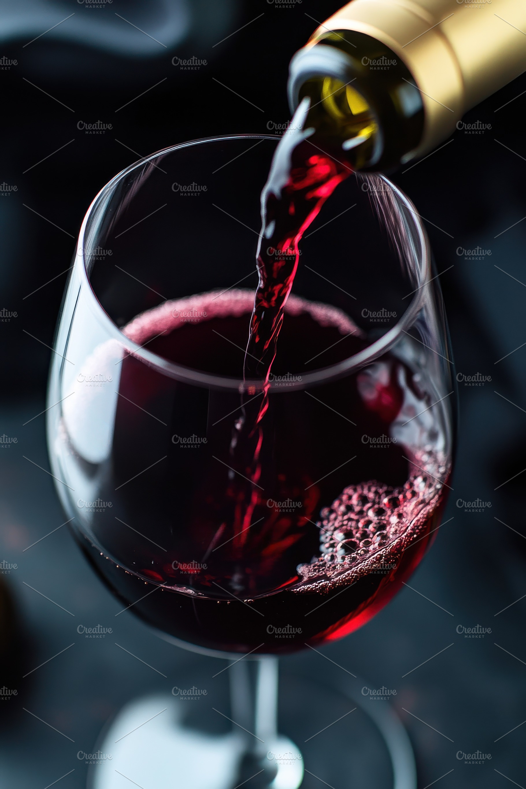 Elegant Pouring of Wine into a Glass, a Food & Drink Photo by Virgo Studio